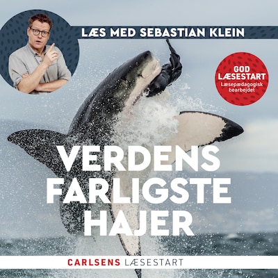 Læs med Sebastian Klein: Verdens farligste hajer – omslag til lydbogen af Sebastian Klein