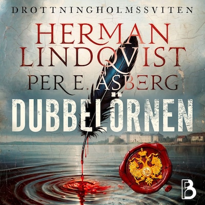 Dubbelörnen – omslag till ljudboken av Herman Lindqvist, Per E Åsberg