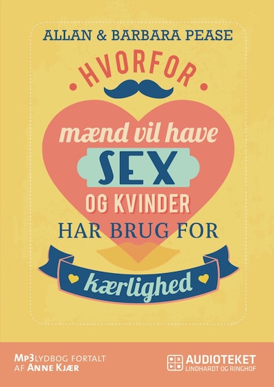 Hvorfor mænd vil have sex og kvinder har brug for kærlighed – omslag til lydbogen af Allan & Barbara Pease
