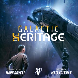 Galactic Heritage – omslag till ljudboken av Matt Coleman