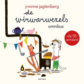De wirwarwezels omnibus: Alle 55 verhalen – omslag van het luisterboek van Yvonne Jagtenberg