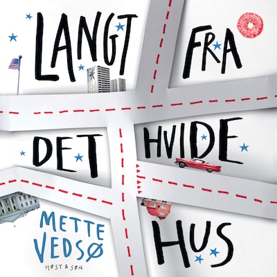 Langt fra Det Hvide Hus – omslag til lydbogen af Mette Vedsø