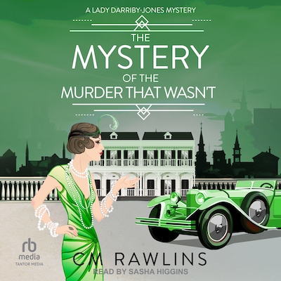 The Mystery of the Murder that Wasn't – omslag til lydbogen af CM Rawlins