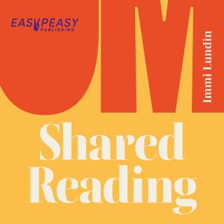 Om Shared Reading – omslag till ljudboken av Immi Lundin