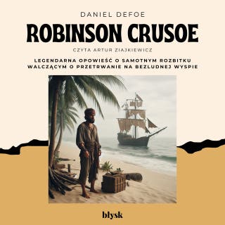 Robinson Crusoe – okładka audiobooka, autor Daniel Defoe