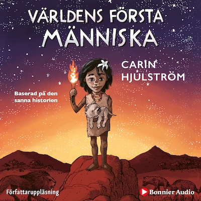 Världens första människa – omslag till ljudboken av Carin Hjulström