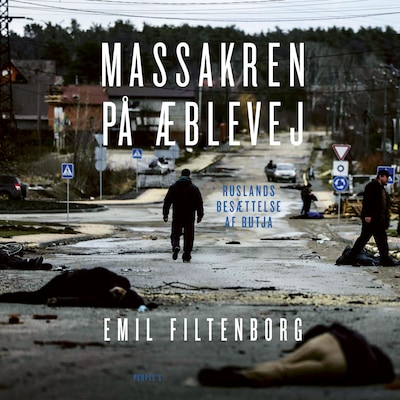 Massakren på Æblevej – omslag til lydbogen af Emil Filtenborg