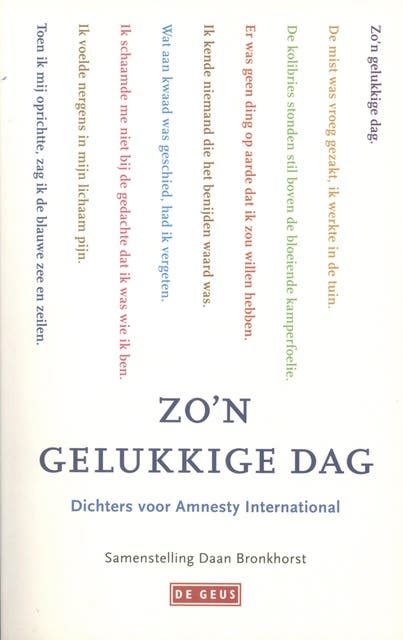 Zo'n gelukkige dag: dichter voor Amnesty International
