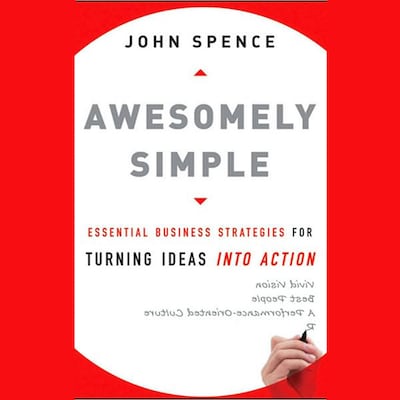 Awesomely Simple – omslag til lydbogen af John Spence