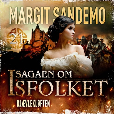 Isfolket 21 - Djævlekløften – omslag til lydbogen af Margit Sandemo