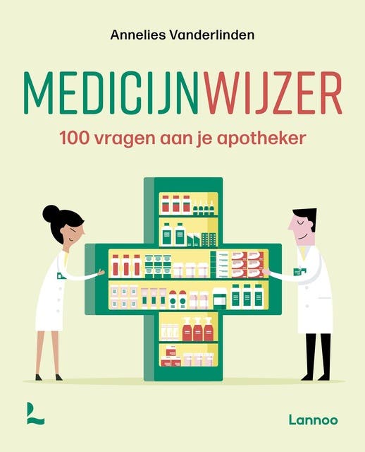 Medicijnwijzer: 100 vragen aan je apotheker – omslag van het luisterboek van Annelies Vanderlinden