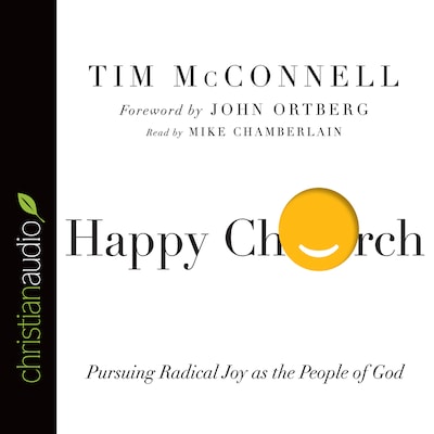 Happy Church – omslag van het luisterboek van Tim McConnell
