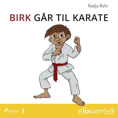 Birk går til karate –1 – omslag til lydbogen af Nadja Rahr