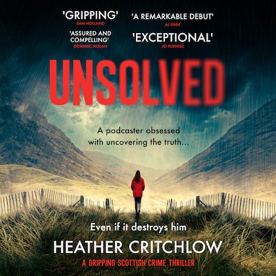 Unsolved – omslag til lydbogen af Heather Critchlow