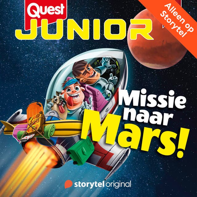 Missie naar Mars - E05 – omslag van het luisterboek van Quest Junior