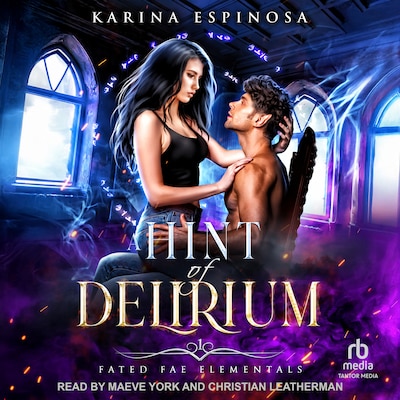 A Hint of Delirium – omslag til lydbogen af Karina Espinosa
