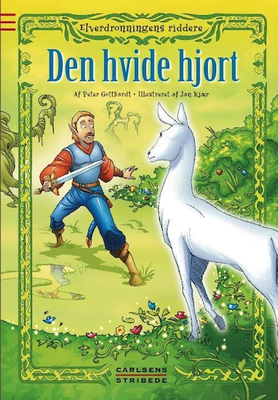 Elverdronningens riddere 6: Den hvide hjort – omslag til lydbogen af Peter Gotthardt