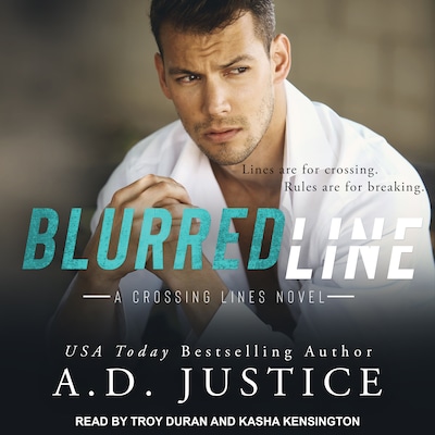 Blurred Line – omslag til lydbogen af A.D. Justice