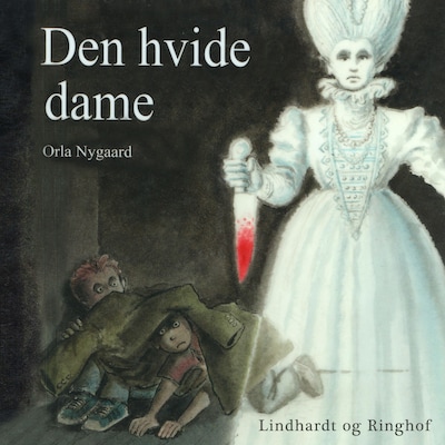 Den hvide dame – omslag til lydbogen af Orla Nygaard