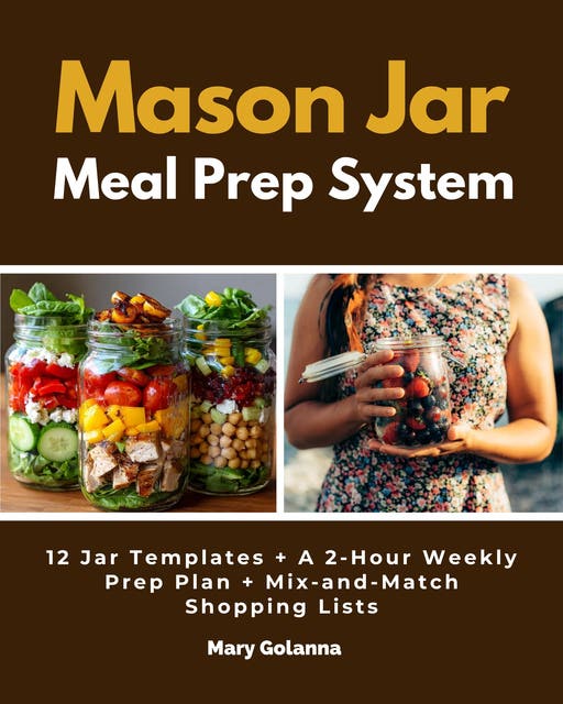 Mason Jar Meal Prep System: 12 Jar Templates + A 2-Hour Weekly Prep Plan + Mix-and-Match Shopping Lists – omslag til lydbogen af Mary Golanna
