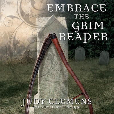 Embrace the Grim Reaper – omslag til lydbogen af Judy Clemens