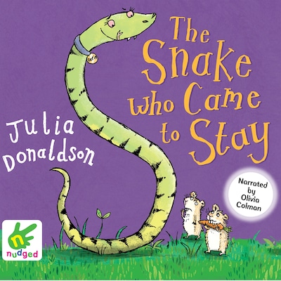 The Snake Who Came to Stay – omslag til lydbogen af Julia Donaldson