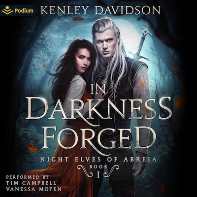 In Darkness Forged – omslag til lydbogen af Kenley Davidson