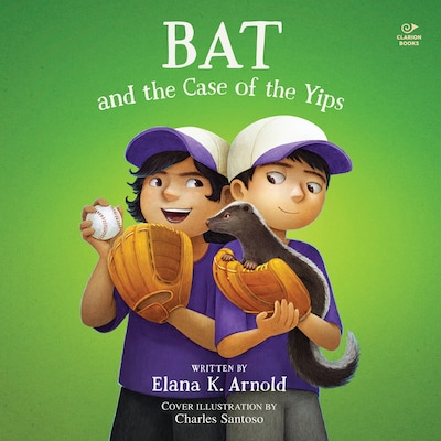 Bat and the Case of the Yips – omslag til lydbogen af Elana K. Arnold