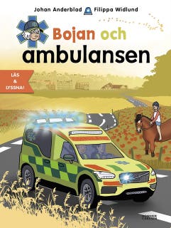 Bojan och ambulansen – omslag till ljudboken av Filippa Widlund,Johan Anderblad