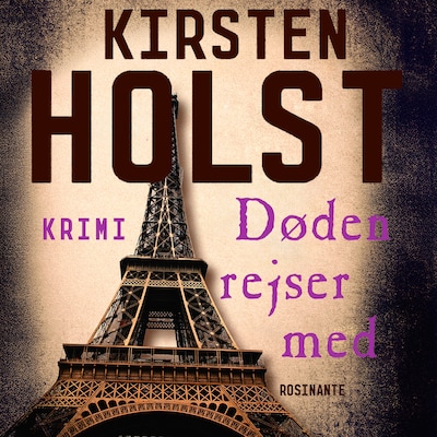 Døden rejser med – omslag til lydbogen af Kirsten Holst