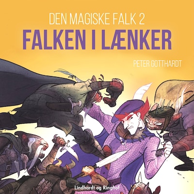 Den magiske falk 2: Falken i lænker – omslag til lydbogen af Peter Gotthardt