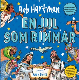 En jul som rimmar – omslag till ljudboken av Bob Hartman,Mark Beech