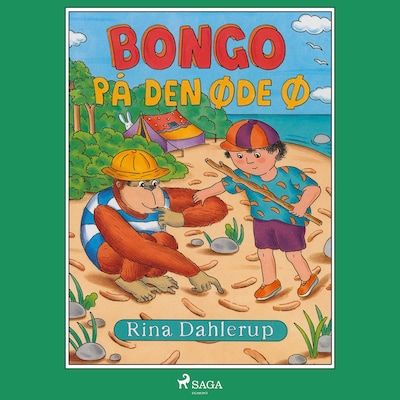 Bongo på den øde ø – omslag til lydbogen af Rina Dahlerup