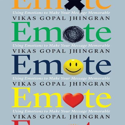 Emote – omslag til lydbogen af Vikas Gopal Jhingran