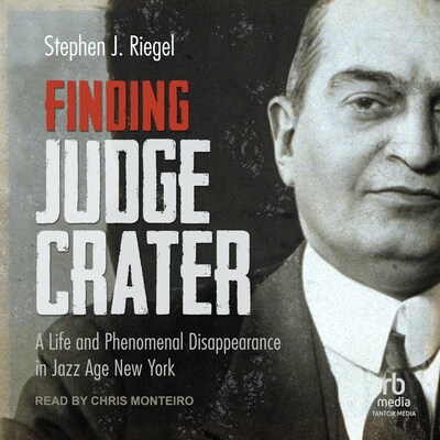 Finding Judge Crater – omslag til lydbogen af Stephen J. Riegel