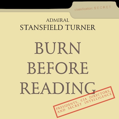 Burn Before Reading – omslag til lydbogen af Stansfield Turner