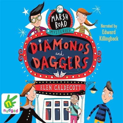 Marsh Road Mysteries: Diamonds and Daggers – omslag til lydbogen af Elen Caldecott