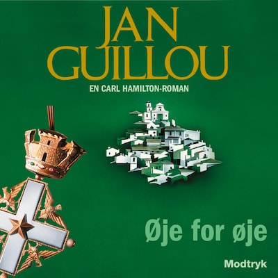 Øje for øje – omslag til lydbogen af Jan Guillou