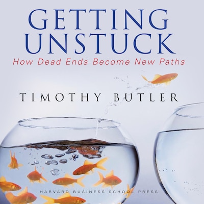 Getting Unstuck – omslag til lydbogen af Timothy Butler