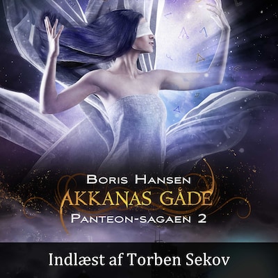 Panteon-sagaen #2: Akkanas gåde – omslag til lydbogen af Boris Hansen