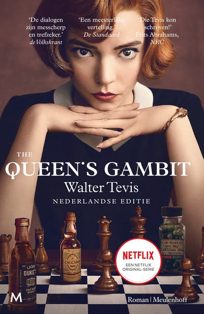 The Queen's Gambit: Nederlandse editie – omslag van het luisterboek van Walter Tevis