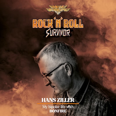 Rock'n'Roll Survivor - Hans Ziller - my bipolar life with Bonfire – omslag van het luisterboek van Hans Ziller