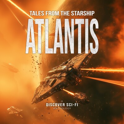 Tales from the Starship Atlantis – omslag til lydbogen af Joshua Dalzelle, Steven Konkoly, Samuel Peralta