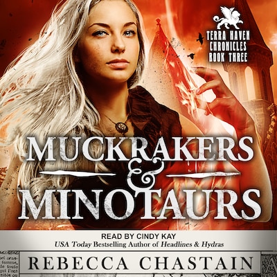 Muckrakers & Minotaurs – omslag til lydbogen af Rebecca Chastain