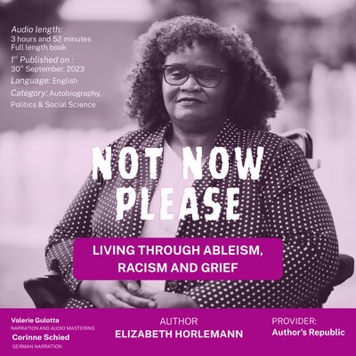 Not Now Please – omslag till ljudboken av Elizabeth Horlemann