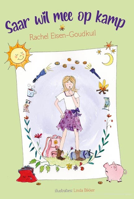 Saar wil mee op kamp – omslag van het luisterboek van Rachel Eisen- Goudkuil