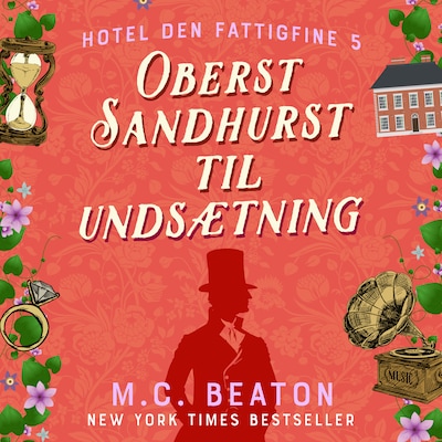 Oberst Sandhurst til undsætning – omslag til lydbogen af M.C. Beaton