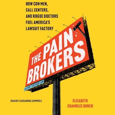 The Pain Brokers – omslag til lydbogen af Elizabeth Chamblee Burch