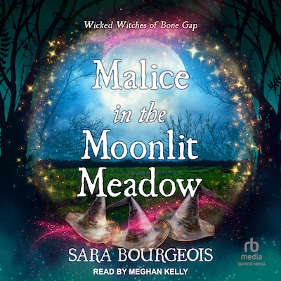 Malice in the Moonlit Meadow – omslag til lydbogen af Sara Bourgeois