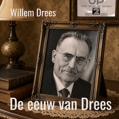 De eeuw van Drees – omslag van het luisterboek van Willem Drees